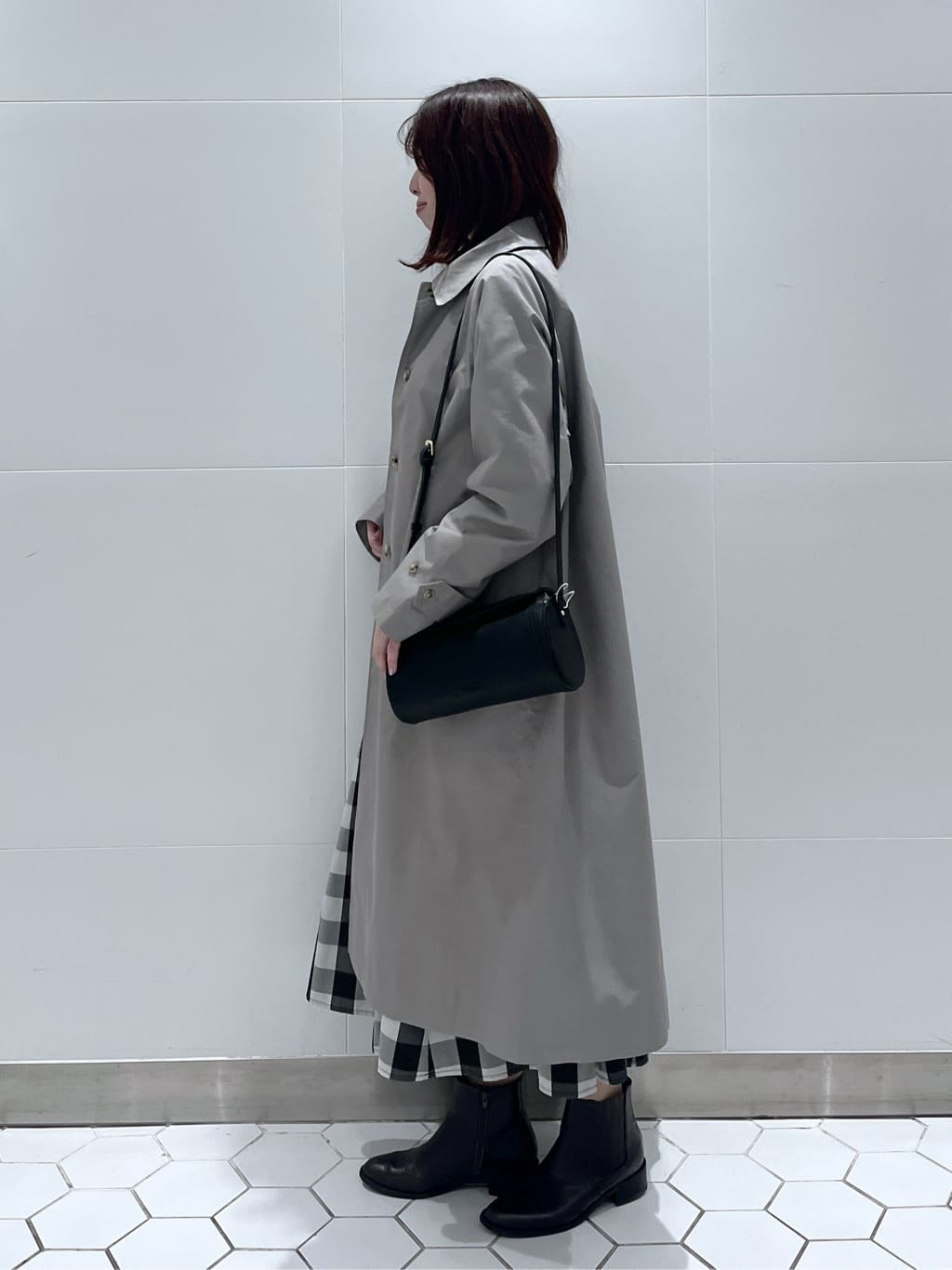 Makinoさんの「Dessin｜シャンブレースプリングコート」を使ったコーディネート