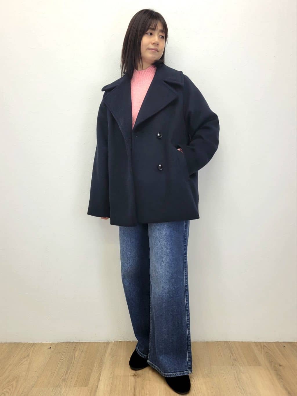 LISAさんの「OPAQUE.CLIP｜カシミヤブレンドウールミドルピーコート」を使ったコーディネート