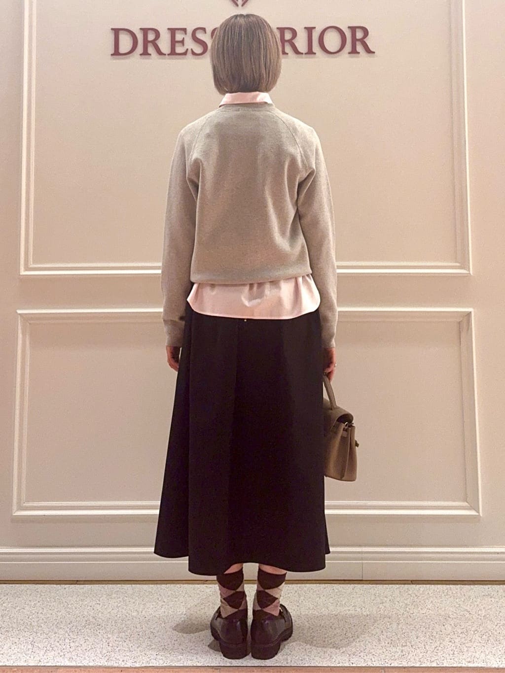 renaさんの「DRESSTERIOR｜◆ウォッシャブルコットンカシミヤプルオーバーニット」を使ったコーディネート