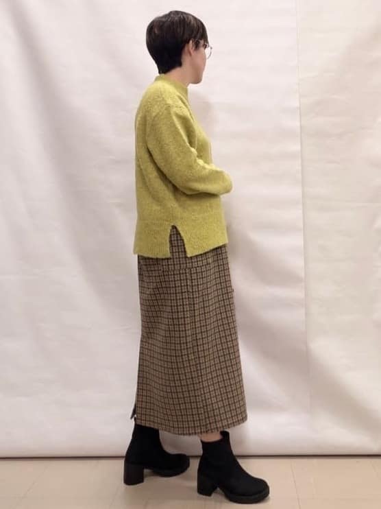 なっちゃんさんの「SHOO･LA･RUE｜【S-LL/あったか】大人レディな着こなしに シャギーチェックスカート」を使ったコーディネート