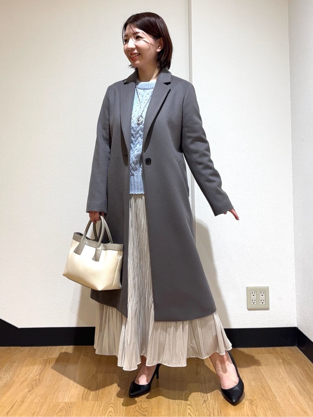MIKIKOさんの「UNTITLED｜【スタイリッシュ／オンオフ兼用】ウールチェスターコート」を使ったコーディネート