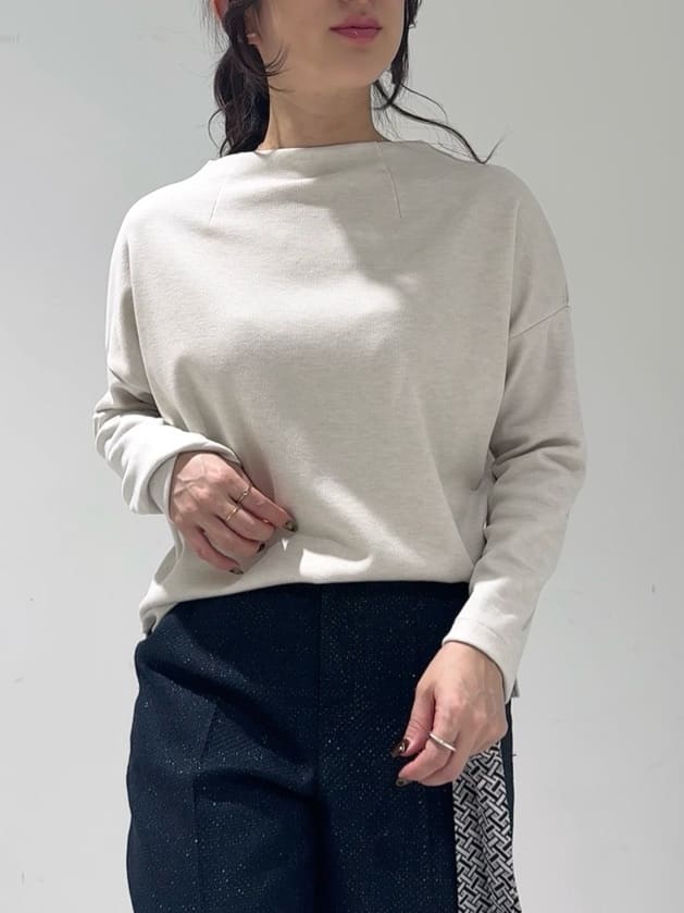 そんさんの「INDIVI｜【SETUP可能／洗える／UVケア】ライトジャージ ボトルネックトップス」を使ったコーディネート