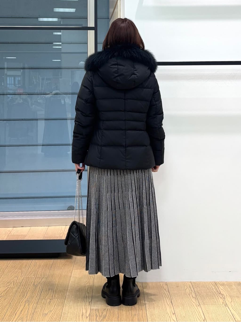 asamiさんの「INDIVI｜【洗える／SETUP可能】ジャカードボートネックニット」を使ったコーディネート