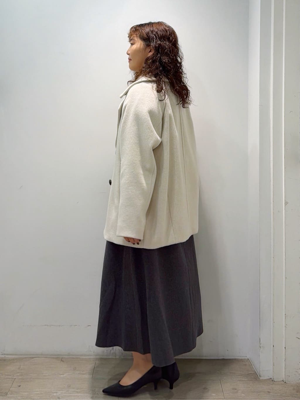 sumicaさんの「OPAQUE.CLIP｜カシミヤブレンドウールミドルピーコート」を使ったコーディネート