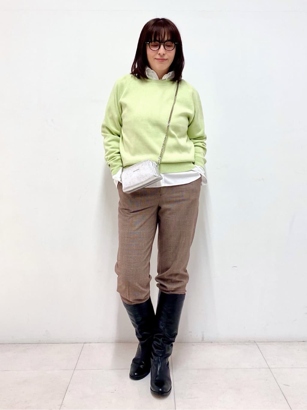 Sawaguchiさんの「DRESSTERIOR｜◆ウォッシャブルコットンカシミヤプルオーバーニット」を使ったコーディネート
