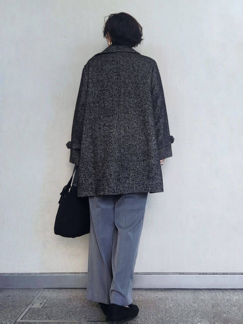 milkyさんの「OPAQUE.CLIP｜ヘリンボーンステンカラーコート」を使ったコーディネート