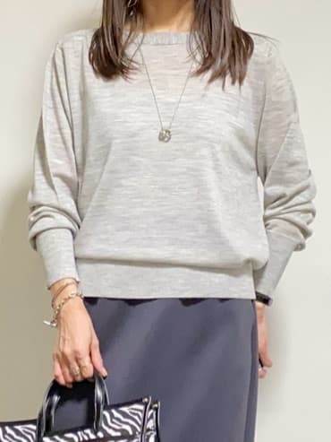 tomoさんの「UNTITLED｜【アンサンブル可/洗える/ボタンなし】シルクウールカシミヤ 着流しカーディガン」を使ったコーディネート
