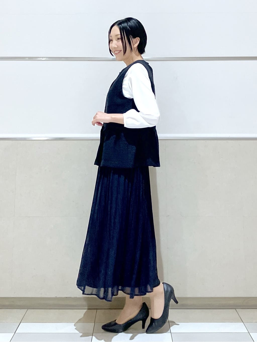 eriko さんの「Dessin｜【入卒/セレモニー】パール調ボタンベスト」を使ったコーディネート