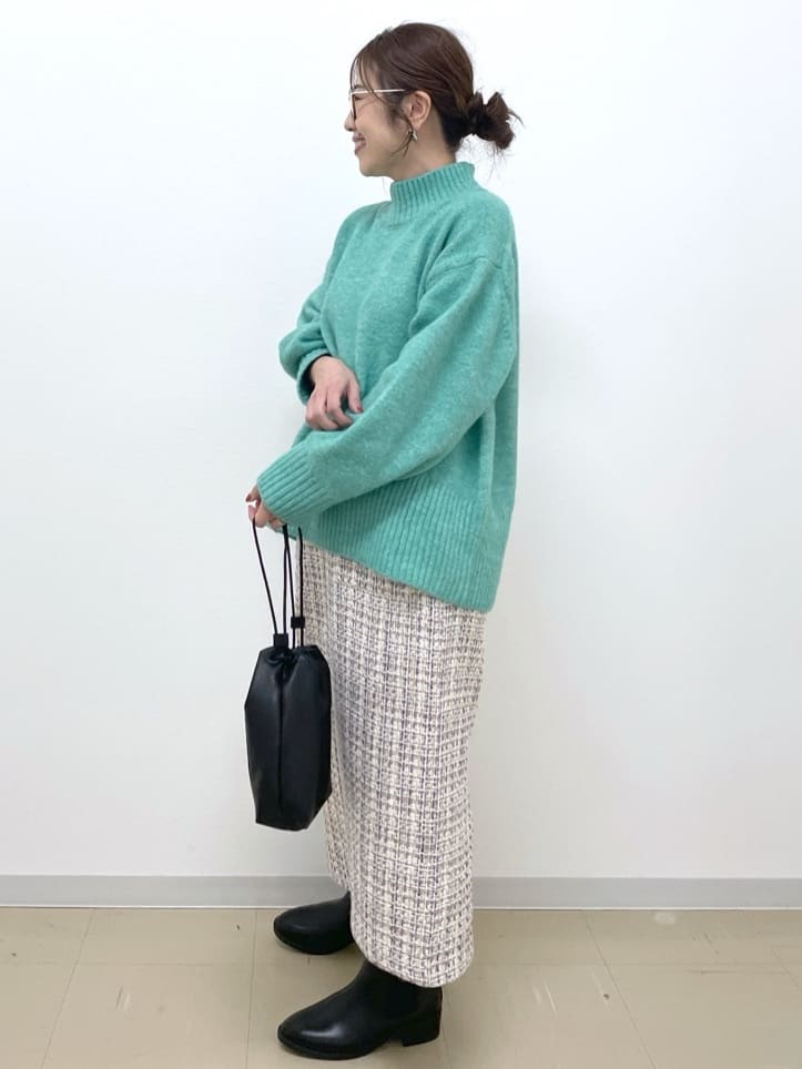 Akiさんの「OPAQUE.CLIP｜ふわふわハイネックニット【洗濯機OK】」を使ったコーディネート