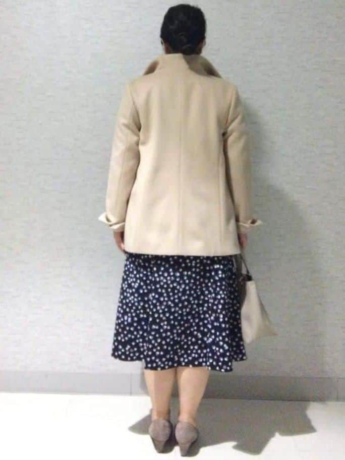 sakoさんの「Reflect｜【SS-4Lサイズ／衿が顔に当たらない◎】スタンドネックミドルコート」を使ったコーディネート