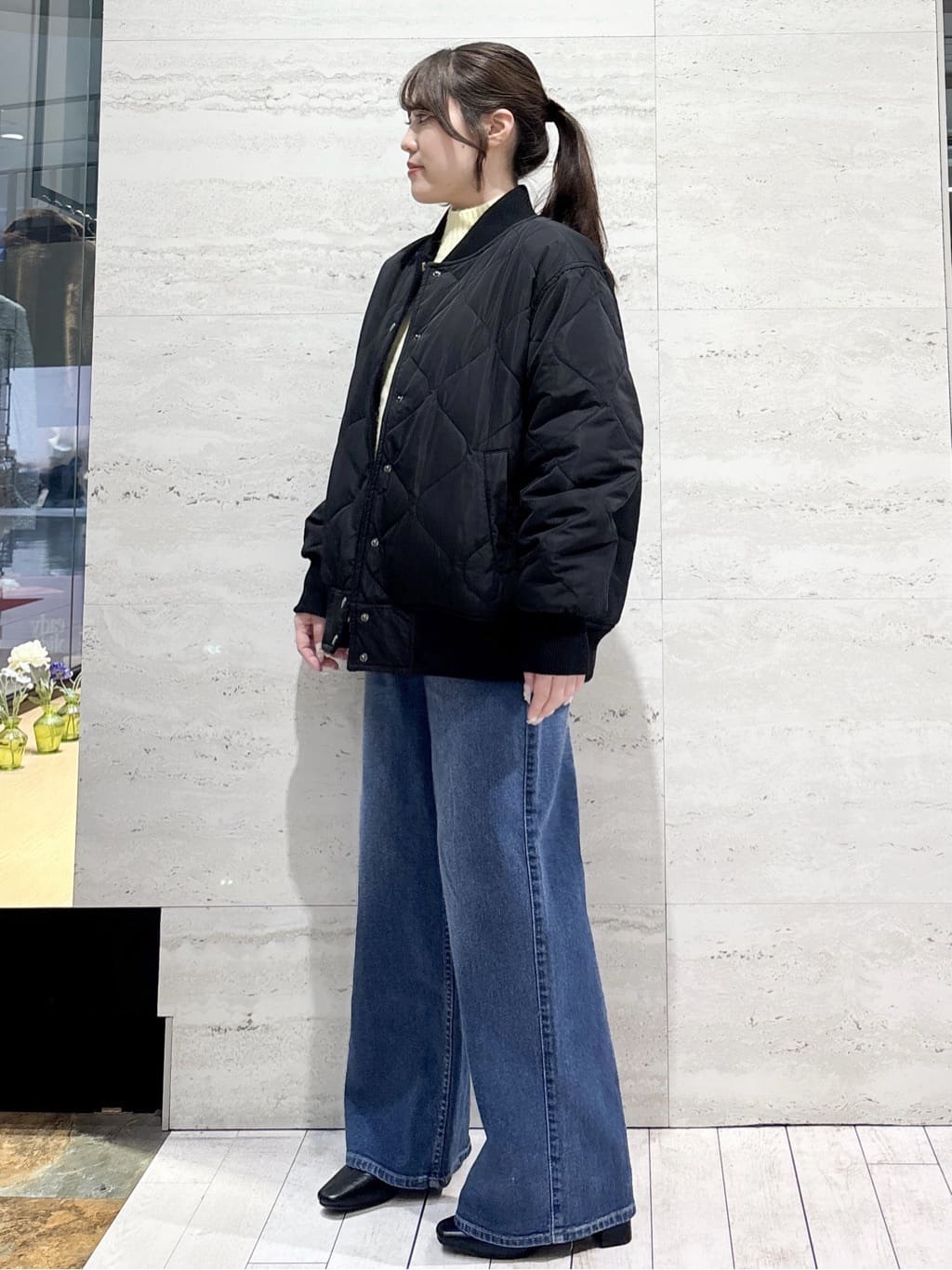 かほさんの「OPAQUE.CLIP｜ストレッチバギーデニム【洗濯機洗い可】《SS～LL》」を使ったコーディネート