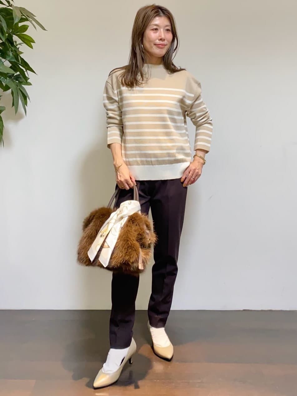 tomoさんの「UNTITLED｜【洗える】モックネックミラノリブニット」を使ったコーディネート
