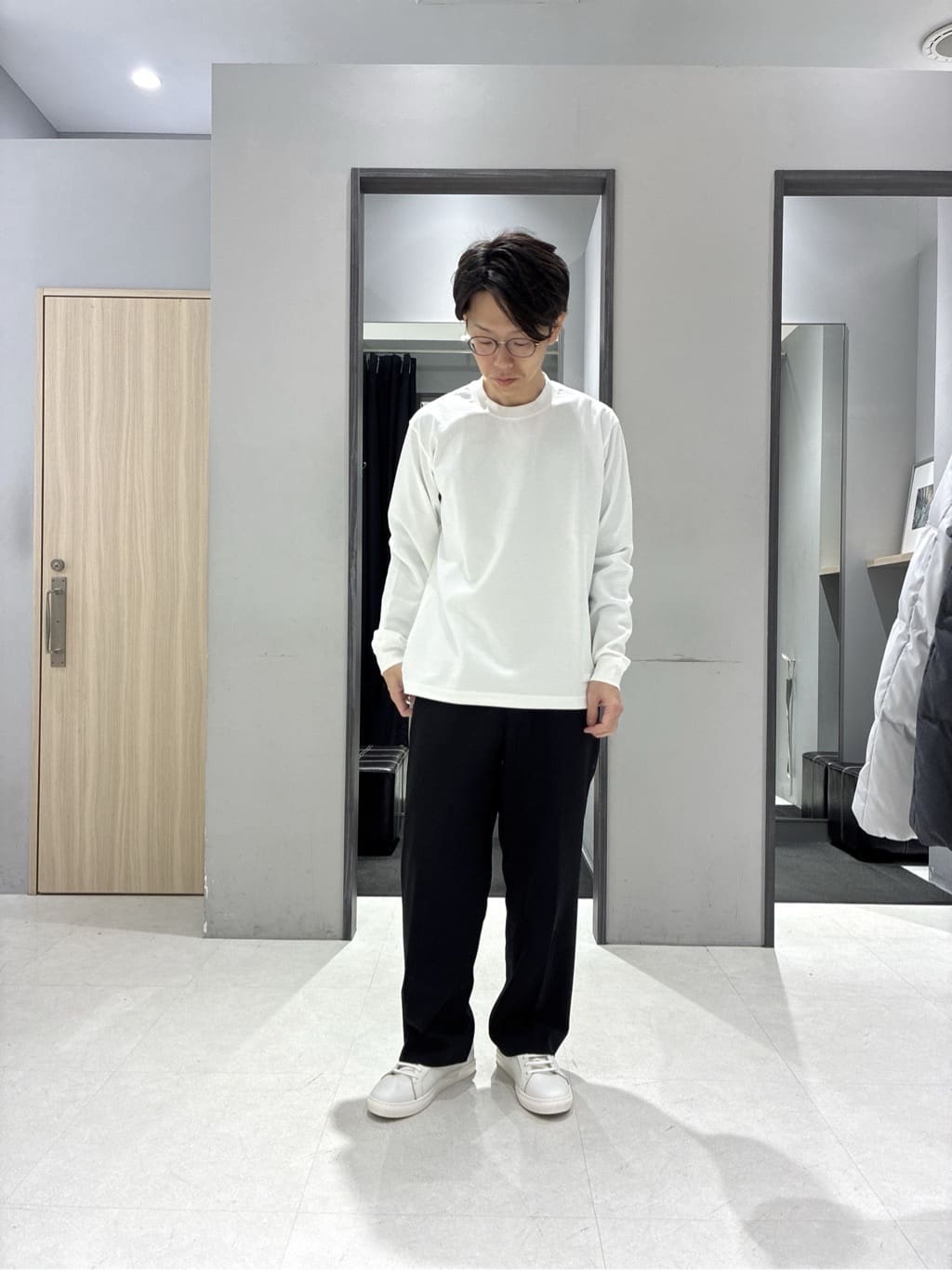 わいずみさんの「TAKEO KIKUCHI｜畦編みチェック プルオーバーニット」を使ったコーディネート