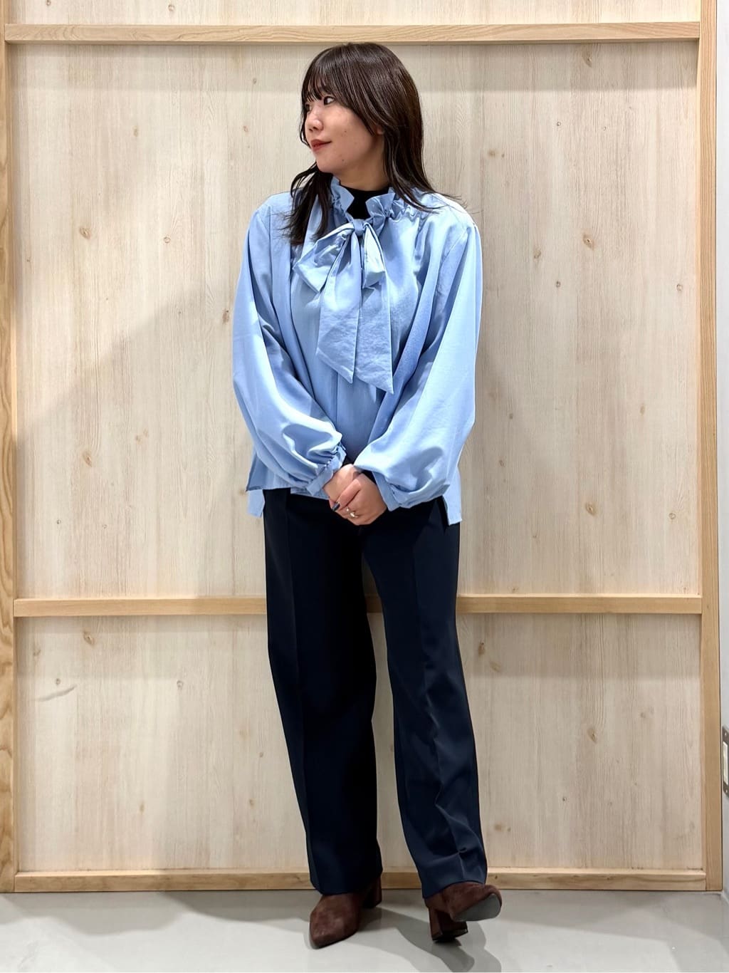 nanaさんの「THE SHOP TK｜【通勤スタイルに】ダブルクロス ノーカラージャケット/セットアップ可」を使ったコーディネート