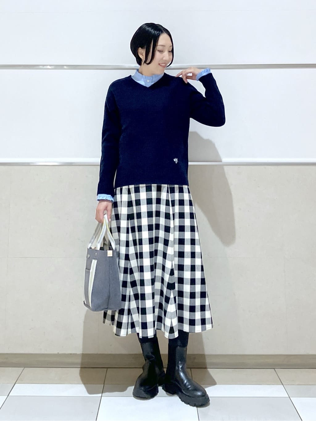 eriko さんの「Dessin｜【撥水・2WAY】ミュラーダウンコートミドル丈」を使ったコーディネート