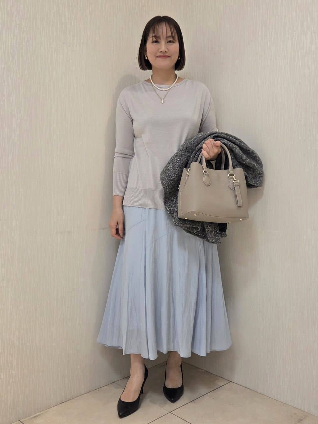 naokoさんの「UNTITLED｜【スタンドカラー/オンオフ使える】クラシカルツイードコート」を使ったコーディネート
