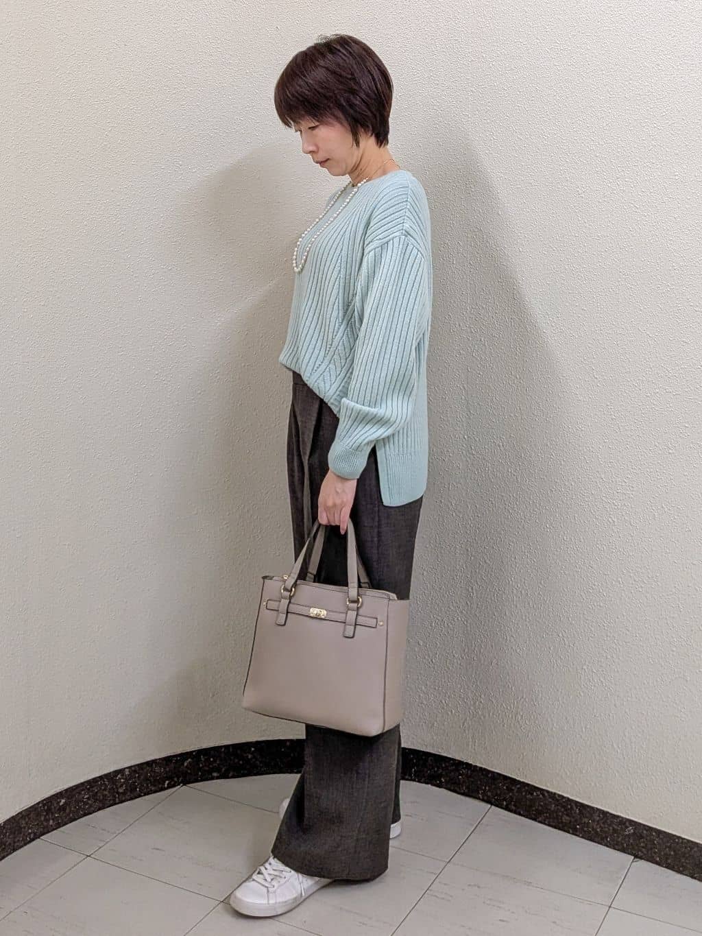 ホンマさんの「Reflect｜【ゆったり着られる◎】ワイドリブニットプルオーバー」を使ったコーディネート