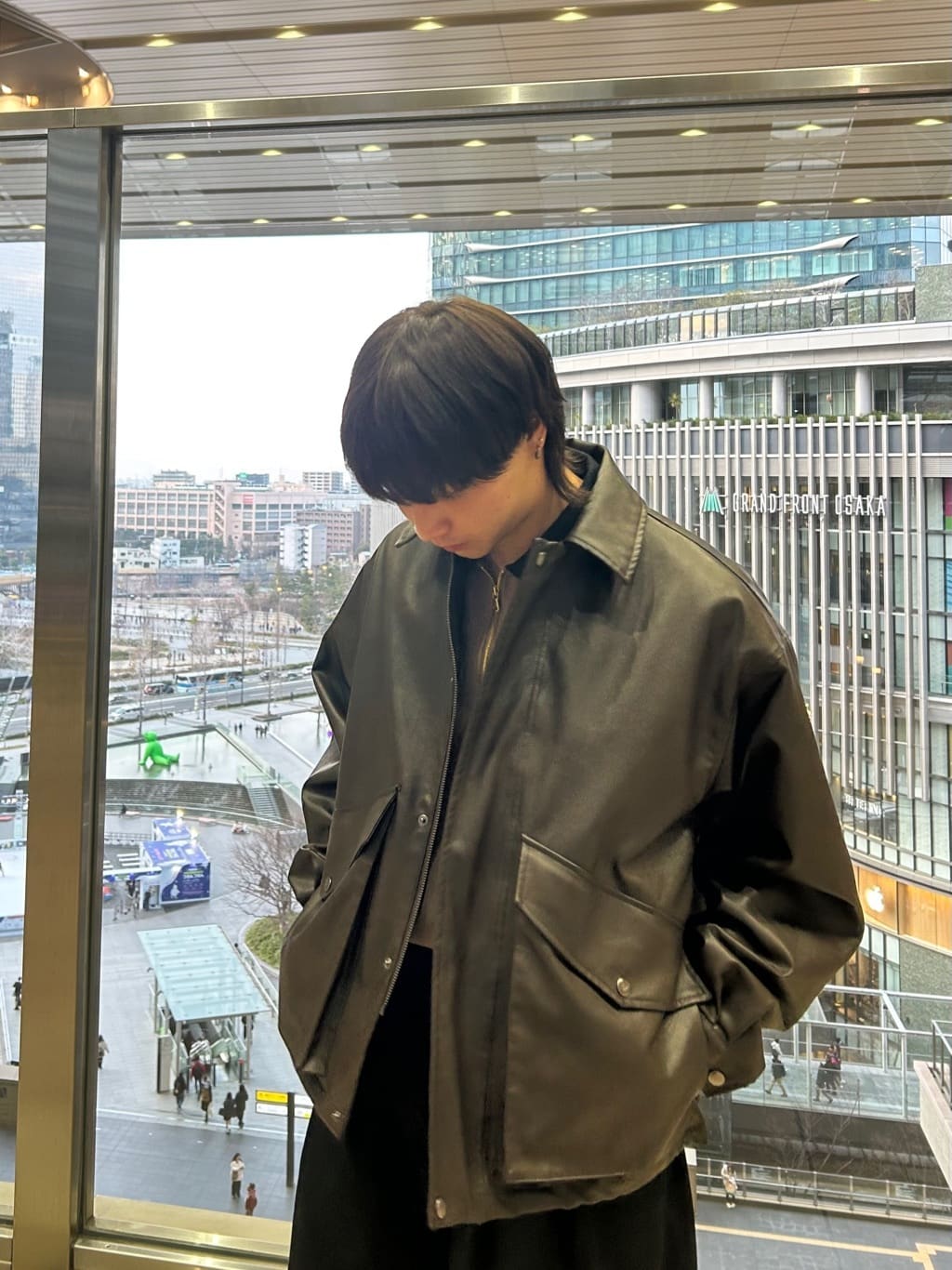 しげちゃんさんの「tk.TAKEO KIKUCHI｜シンセティックレザーフライトジャケット」を使ったコーディネート