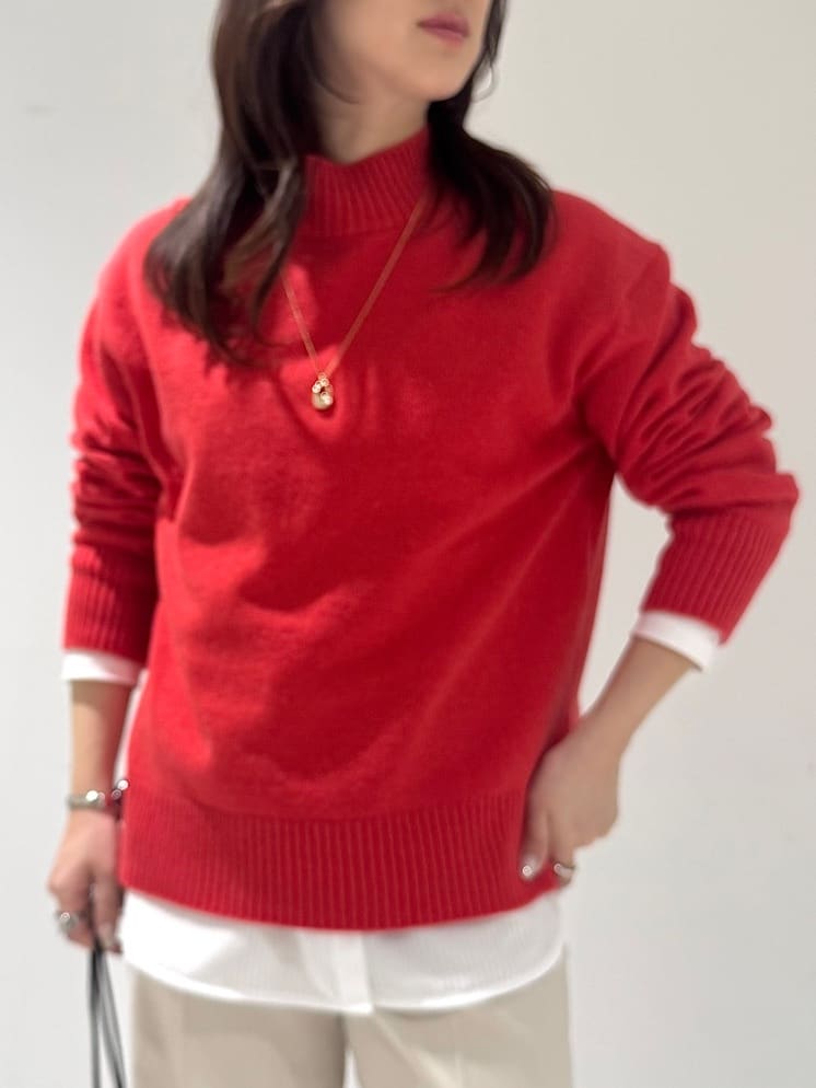 そんさんの「INDIVI｜【カシミヤ混】ミドルゲージ ハイネックニット」を使ったコーディネート