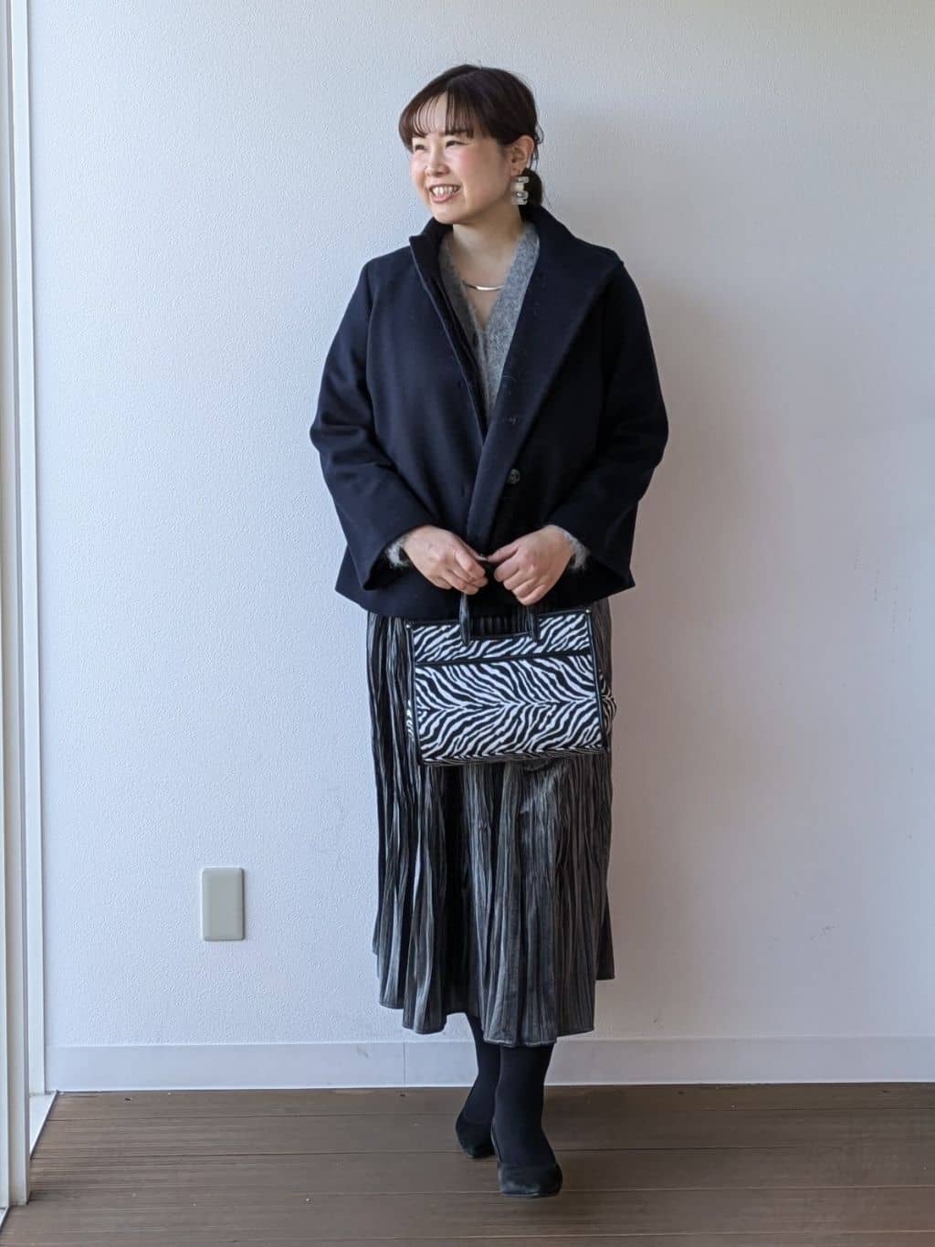 なみきさんの「UNTITLED｜【ゆったり】アルパカ混シャギー カーディガン」を使ったコーディネート