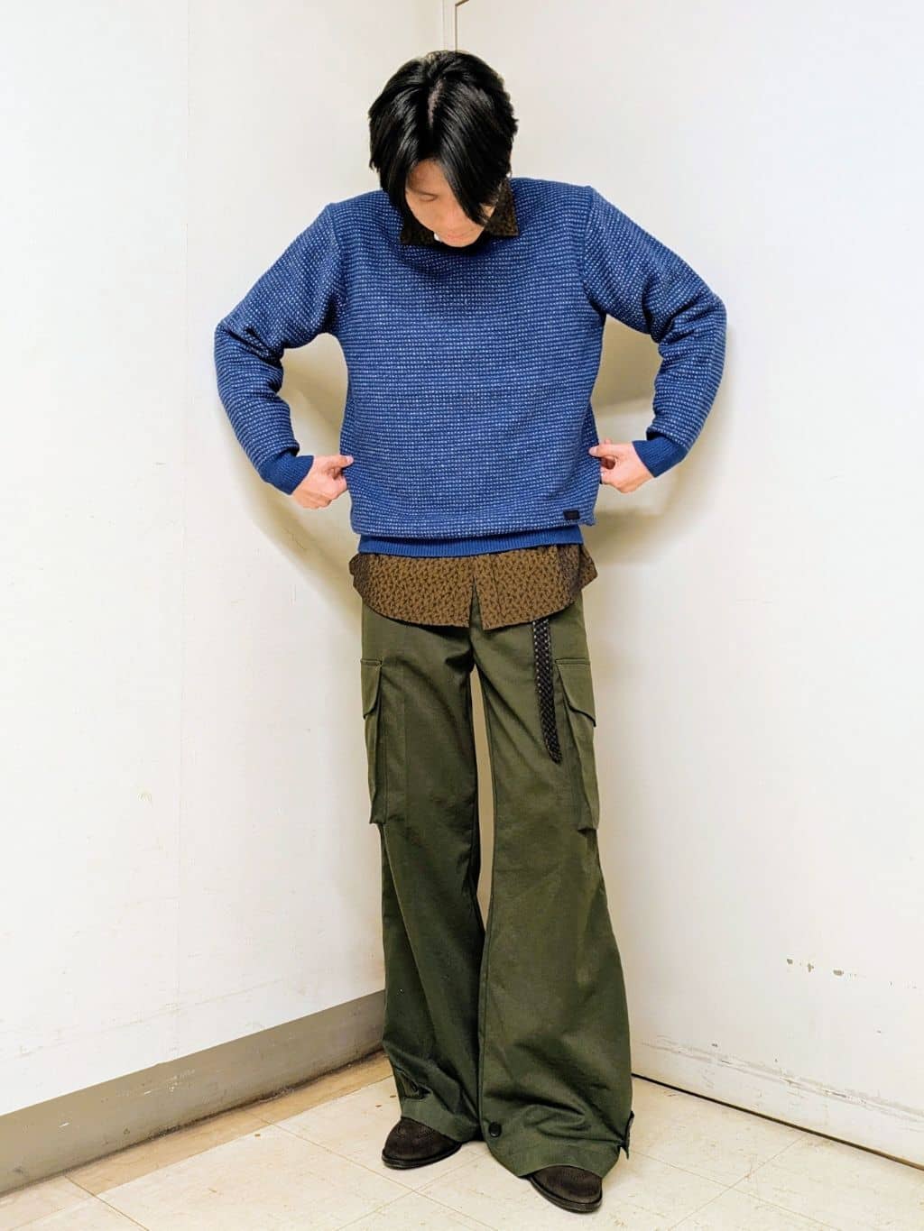 ryoさんの「TAKEO KIKUCHI｜メランジ ニットプルオーバー」を使ったコーディネート