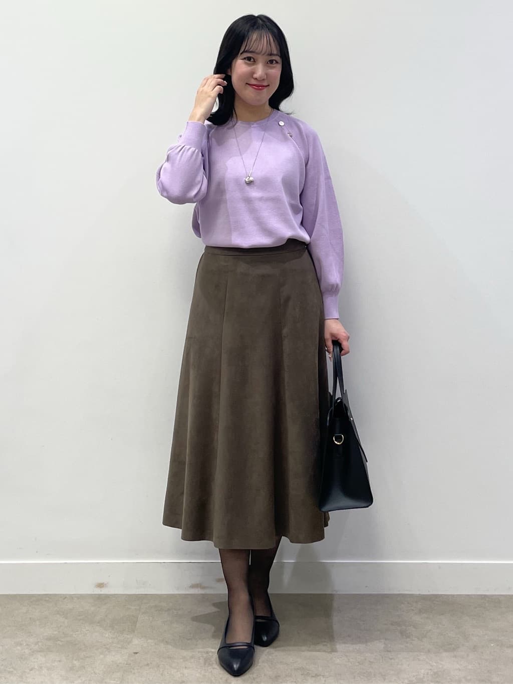 yukariさんの「Reflect｜【ゆったり着られる◎】ラグランスリーブニット」を使ったコーディネート