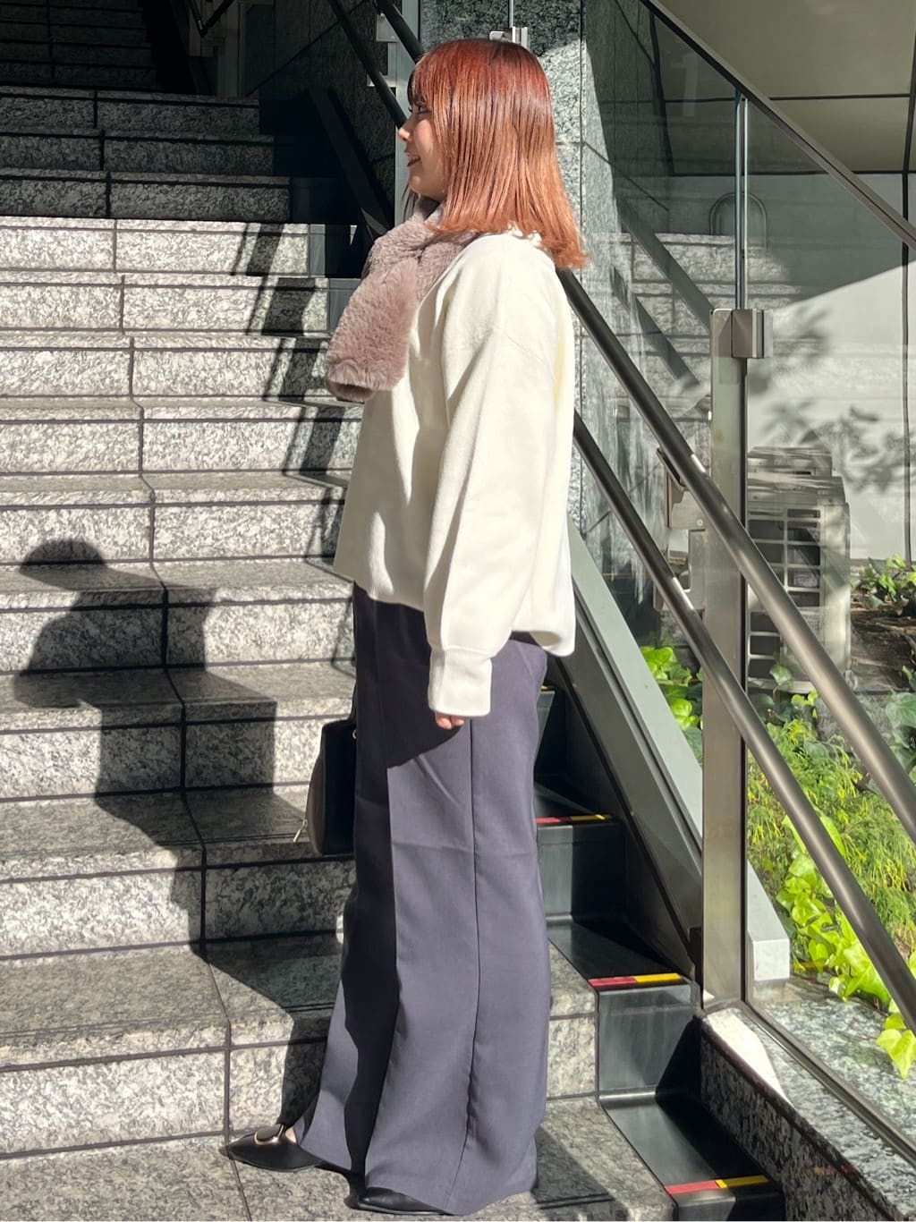 HANNAさんの「OPAQUE.CLIP｜サイド編地切替ニットトップス／セットアップ対応【洗濯機OK】」を使ったコーディネート