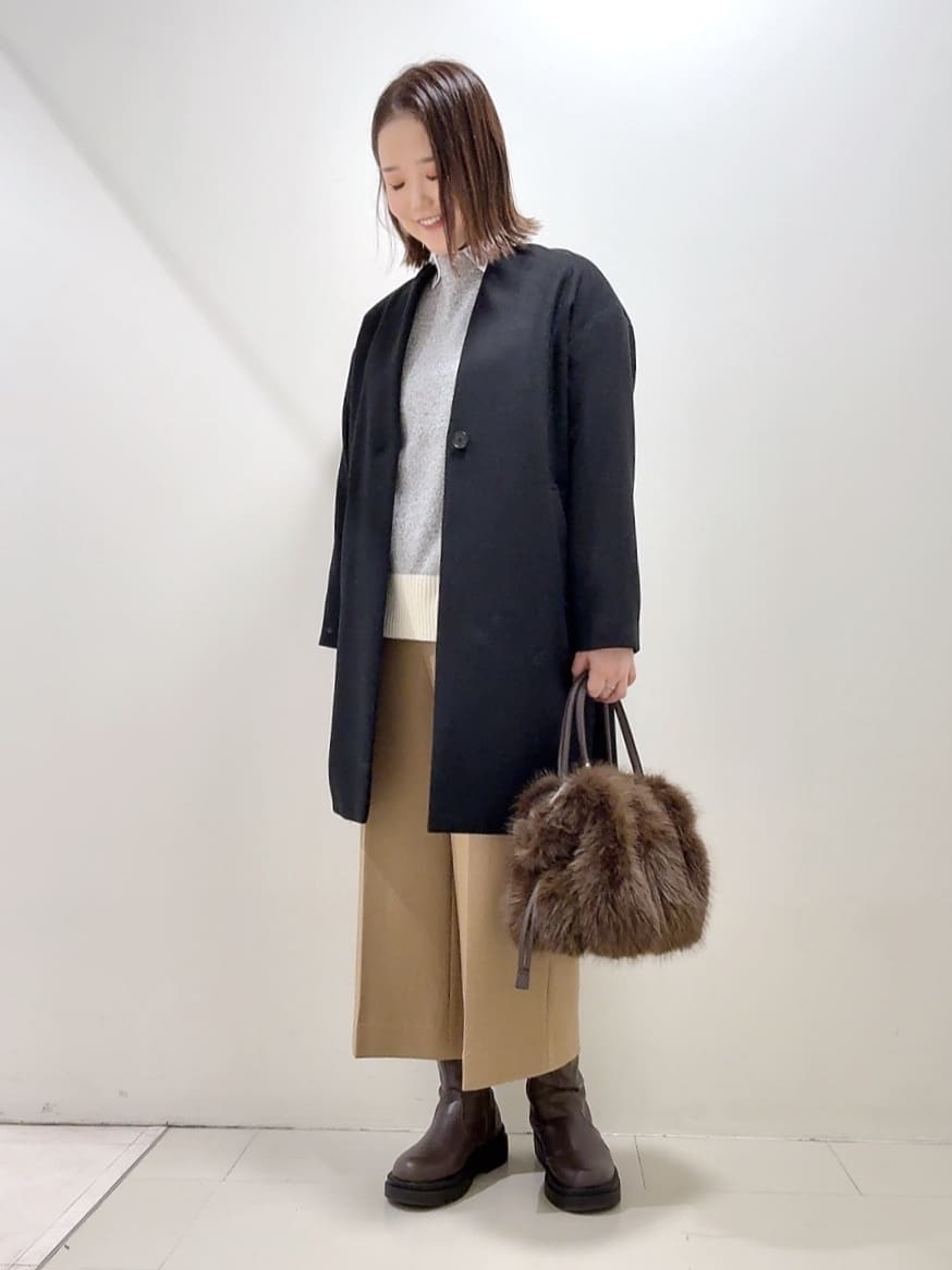 YUIさんの「UNTITLED｜【重ね着もおすすめ/洗える】ウールカシミヤ クルーネックニット」を使ったコーディネート