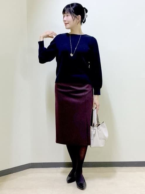  beni_gingerさんの「Reflect｜【選べる8色／スカートにもパンツにも◎】ウール混ボートネックニット」を使ったコーディネート