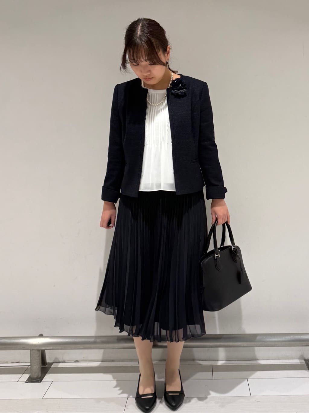 Azusaさんの「Reflect｜【SS-4Lサイズ／フォーマル／セットアップ可】ツイードジャケット」を使ったコーディネート