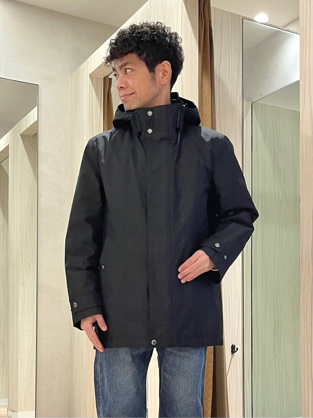 URAさんの「TAKEO KIKUCHI｜【3WAY】グレンチェック ダウンライナー ブルゾン」を使ったコーディネート