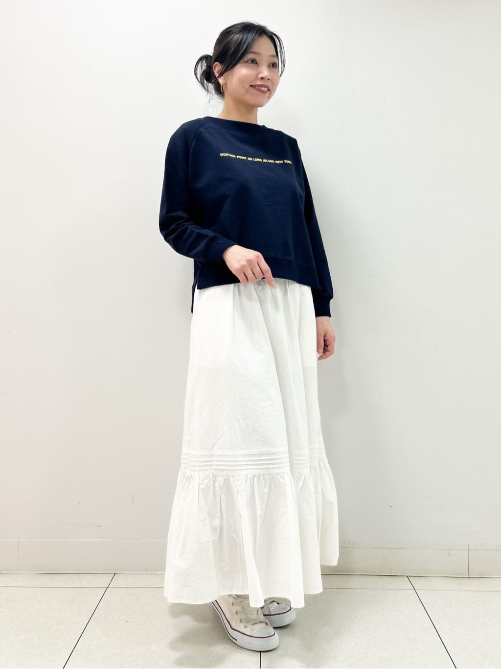Kaiさんの「Dessin｜【洗える】ラグラン切り替えミニロゴカットソー」を使ったコーディネート
