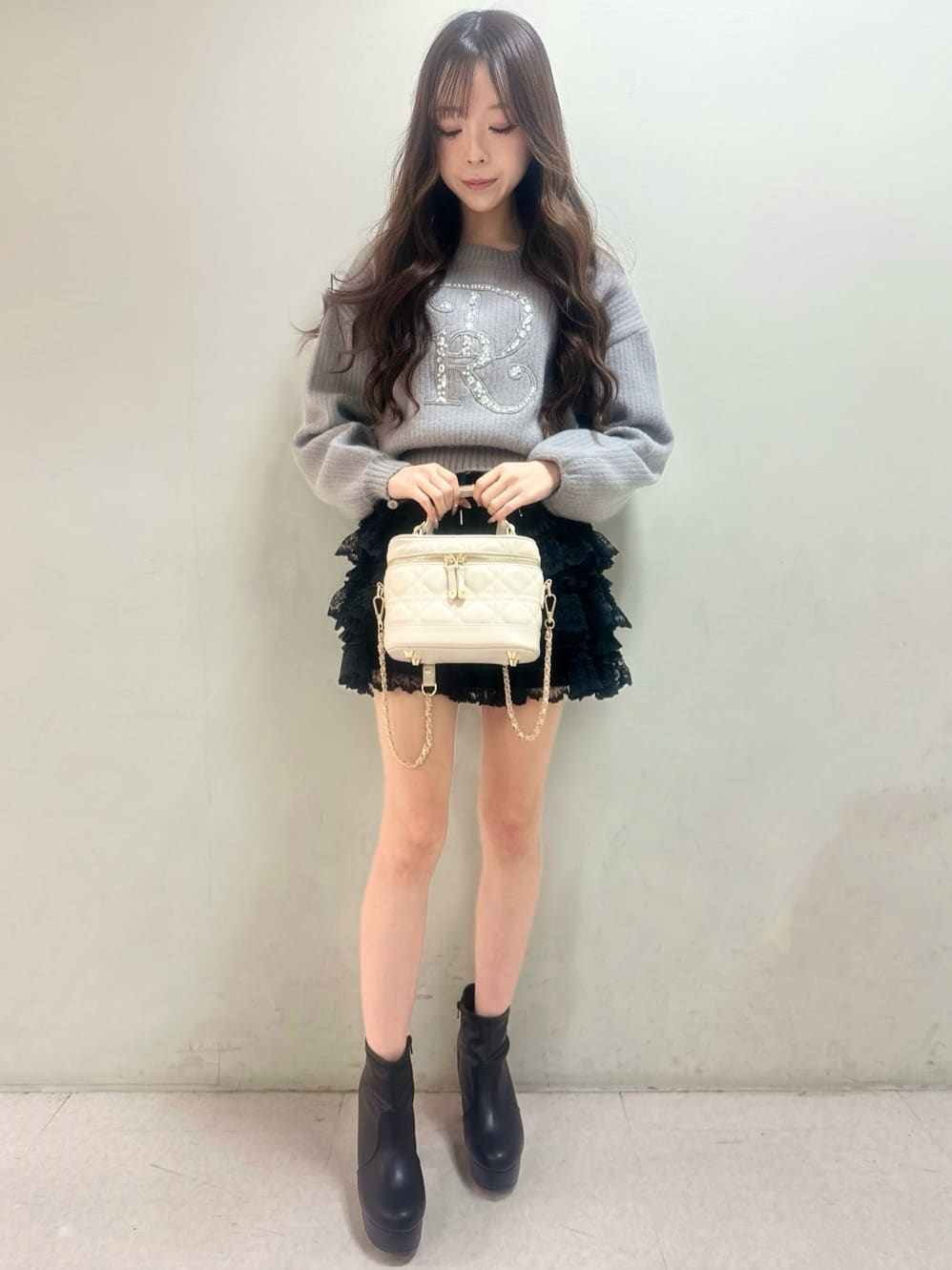 ayakaさんの「ESPERANZA｜キルティングバニティ3WAYショルダー」を使ったコーディネート