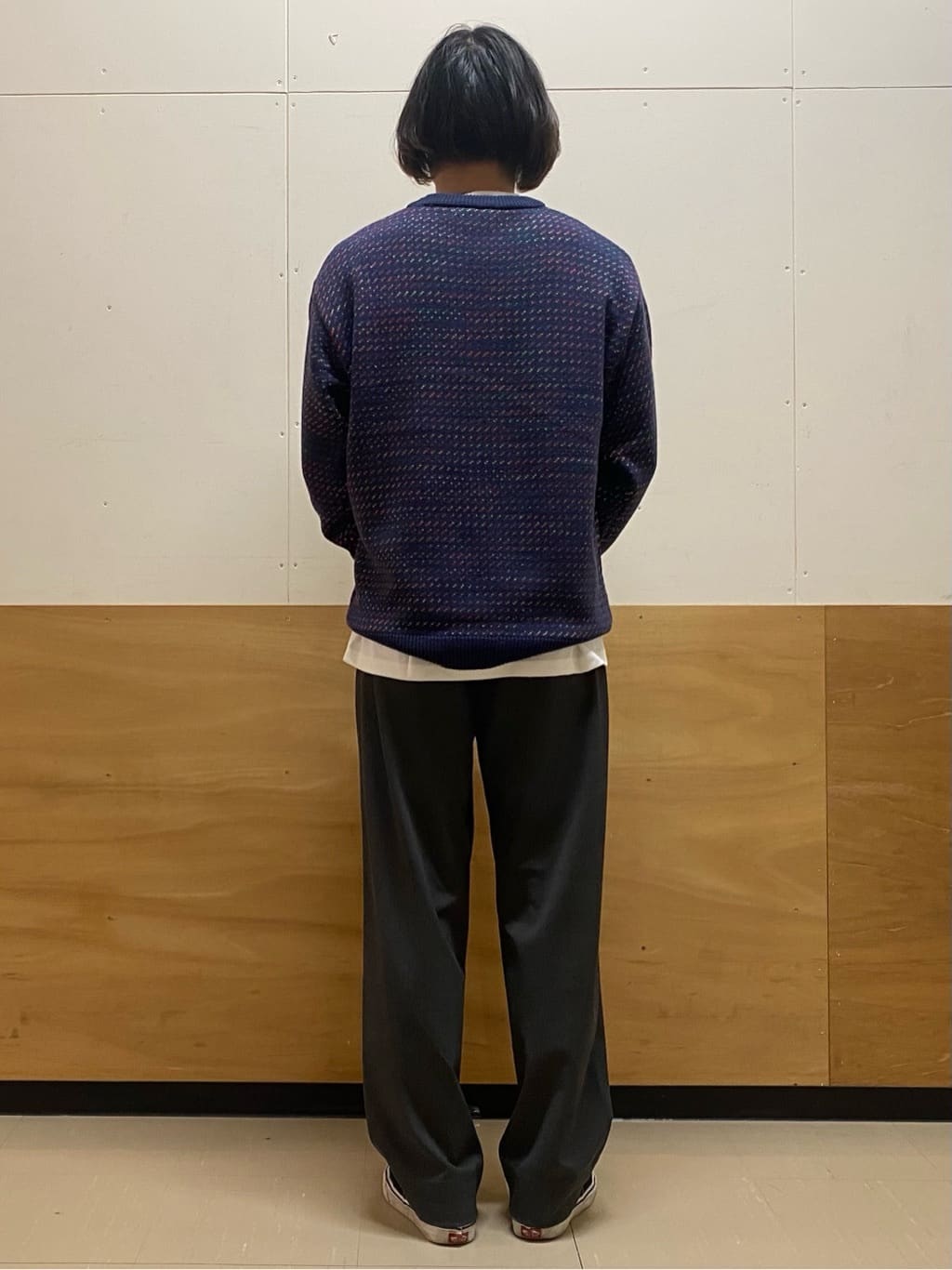 keyさんの「THE SHOP TK｜バーズアイグラデーションニット 洗濯機OK／ユニセックスでおすすめ！」を使ったコーディネート