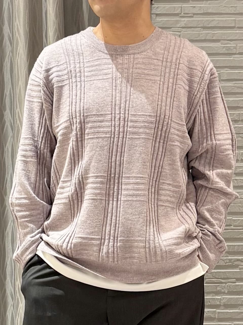 Pーyamaさんの「THE SHOP TK｜【優しい肌触り】カシミヤタッチ チェックニット　洗濯機OK」を使ったコーディネート
