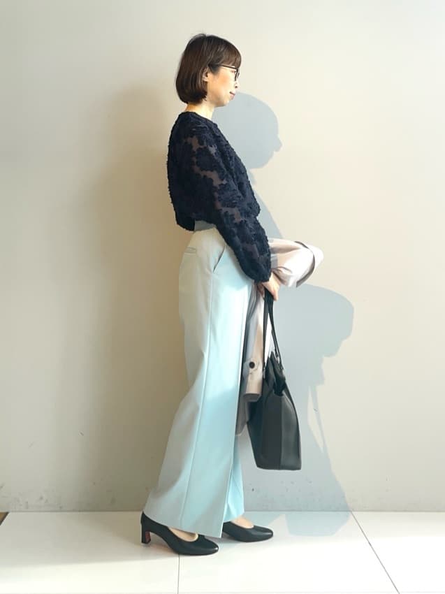 murayamaさんの「INDIVI｜【華やか／大人シアー／セレモニー】カットフリンジブラウス」を使ったコーディネート