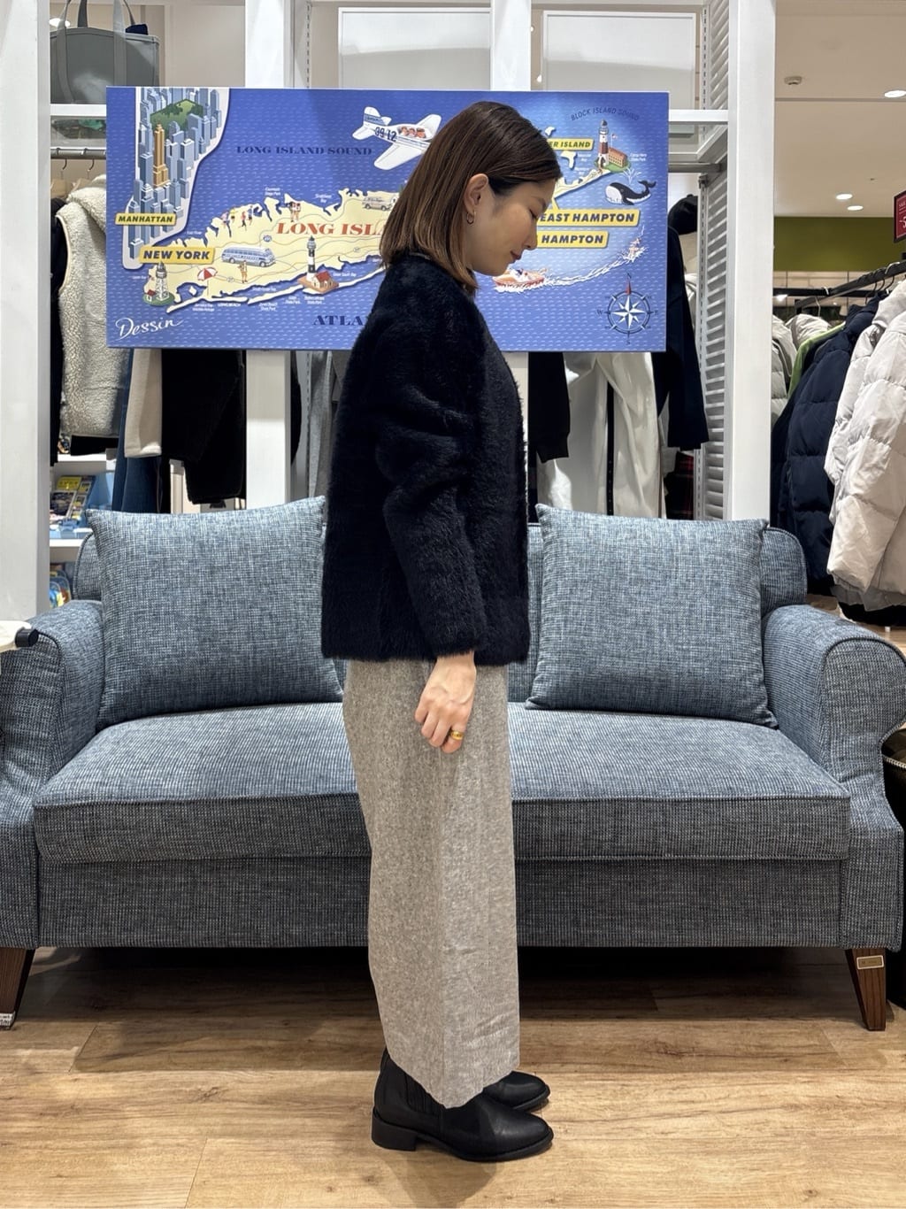 risaさんの「Dessin｜【洗える】リブタートルネックニット」を使ったコーディネート