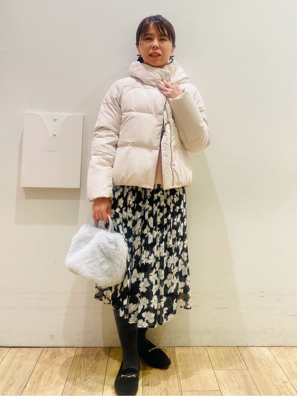 YUKOさんの「index｜KAWADAダウンショートコート【撥水／洗濯機OK／静電気防止裏地】《XS～LL》」を使ったコーディネート