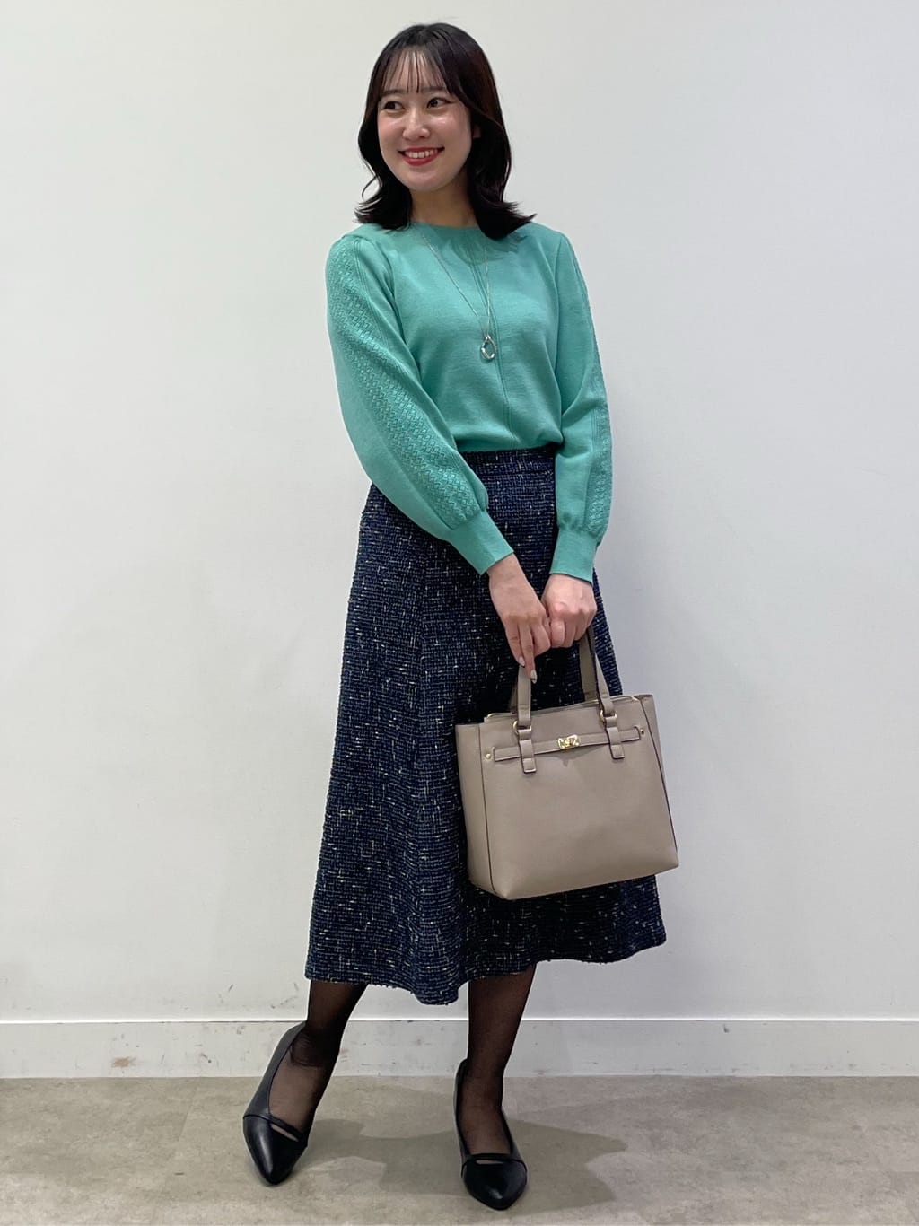 yukariさんの「Reflect｜【選べる8色／スカートにもパンツにも◎】ウール混ボートネックニット」を使ったコーディネート
