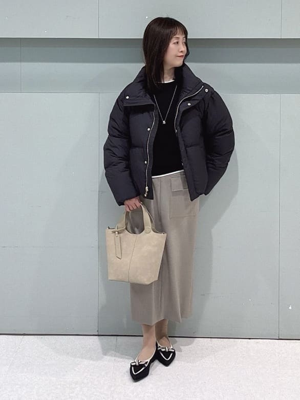makiさんの「UNTITLED｜【トレンド/撥水機能/防寒】ショートダウンコート」を使ったコーディネート