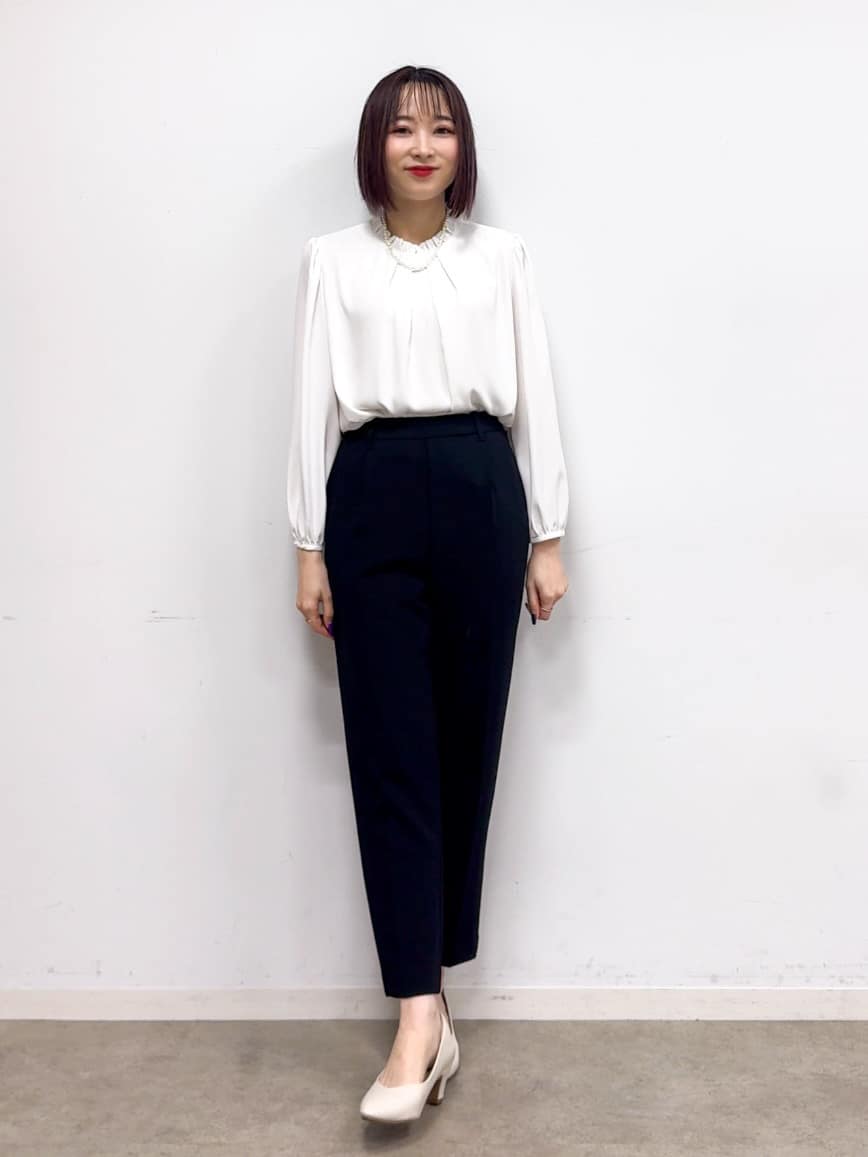 𝐜𝐡𝐢𝐤𝐚さんの「SHOO･LA･RUE｜【S-3L】オンとオフで印象が変わる ライトツイードジャケット」を使ったコーディネート