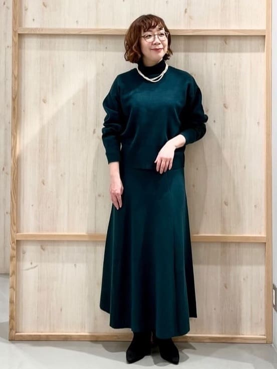nakoさんの「THE SHOP TK｜クラシカルな装い ウールライクスタンドカラーコート」を使ったコーディネート