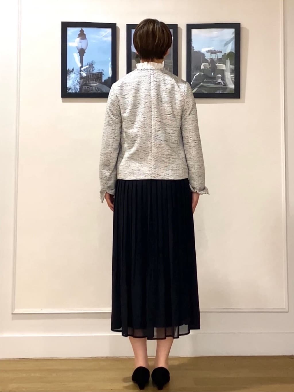 Hiroさんの「Dessin｜ツイードクルーネックジャケット」を使ったコーディネート