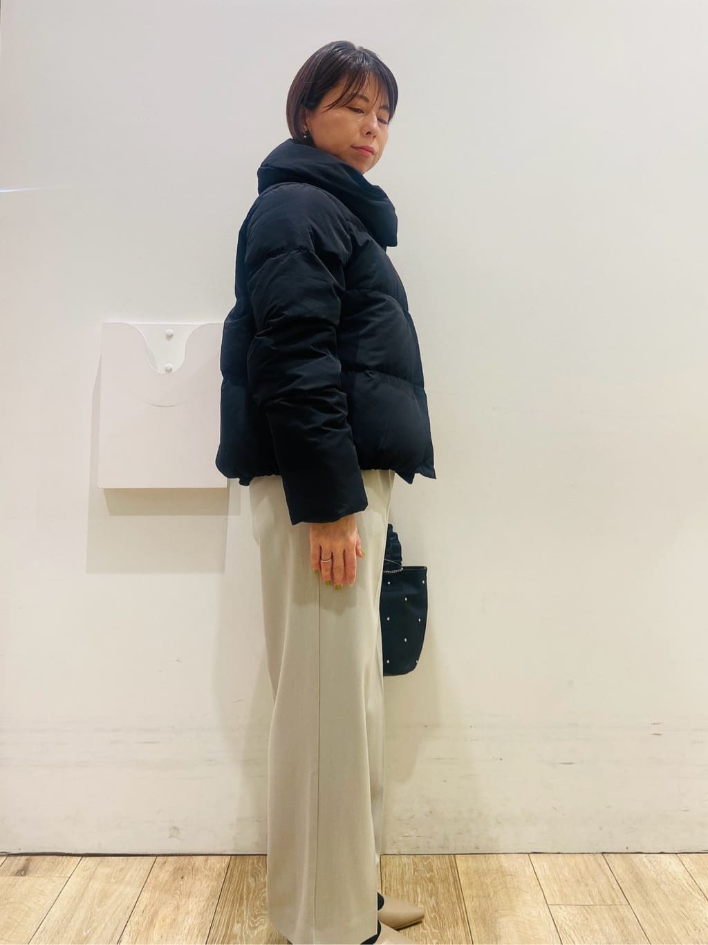 YUKOさんの「index｜KAWADAダウンショートコート【撥水／洗濯機OK／静電気防止裏地】《XS～LL》」を使ったコーディネート