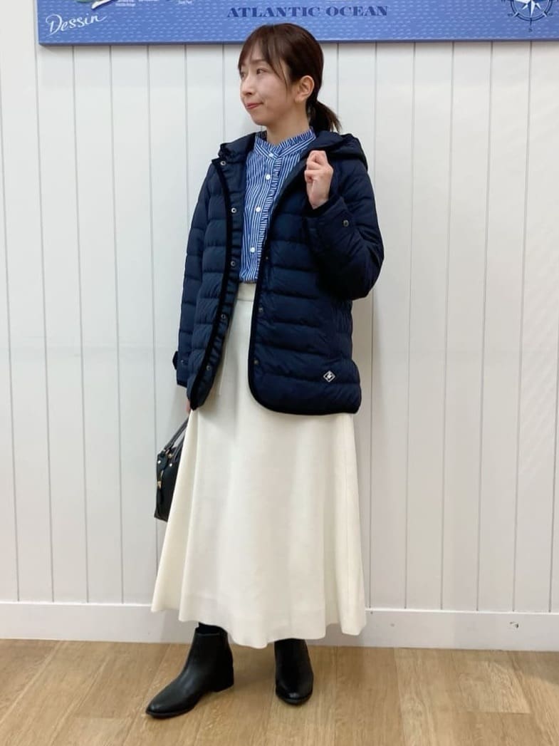 yoshiさんの「Dessin｜【撥水・2WAY】ミュラーダウンコートミドル丈」を使ったコーディネート