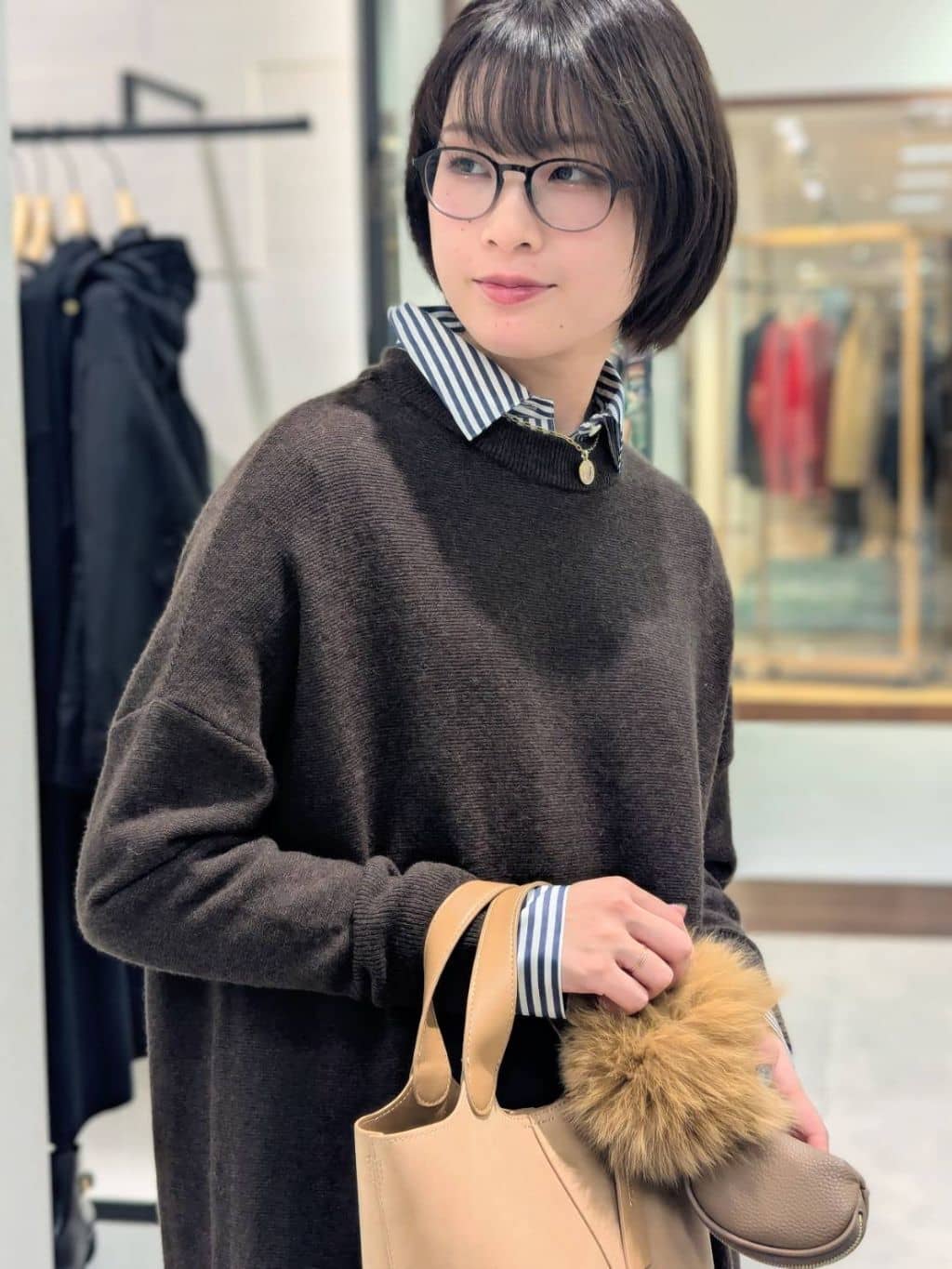 nonoさんの「UNTITLED｜【Made In Japan】ガラスパールレイヤードネックレス」を使ったコーディネート