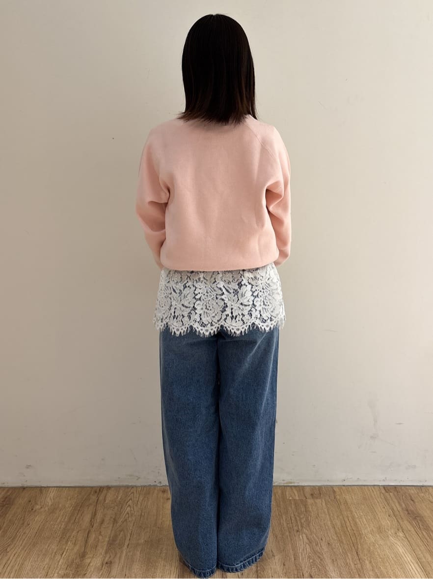 mireiさんの「OPAQUE.CLIP｜スウェットライクニット【洗濯機OK】」を使ったコーディネート