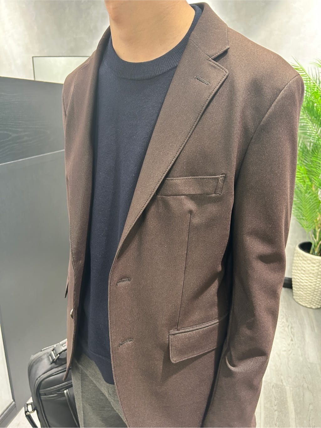 ruiさんの「TAKEO KIKUCHI｜【Sサイズ～】アンチピリング テーラードネック ニット」を使ったコーディネート