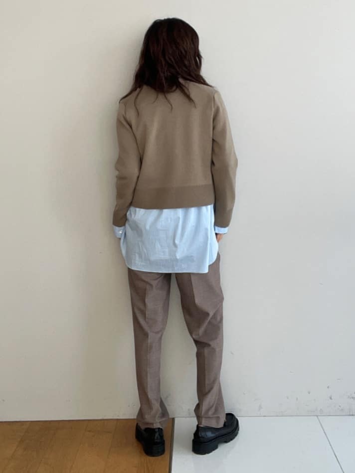 misaさんの「DRESSTERIOR｜シルクブレンドメリノウールリブプルオーバー」を使ったコーディネート