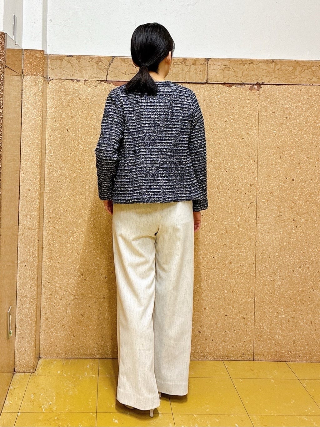 hattoriさんの「INDIVI｜【褒められパンツ／ウール混】ウォームウール ワイドパンツ」を使ったコーディネート
